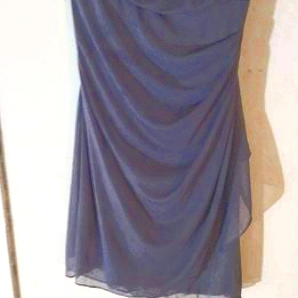 David's bridal size 14 grey blue